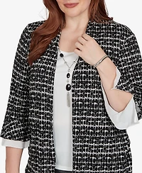 Alfred Dunner Petite Dressy 3/4-Sleeve Top
