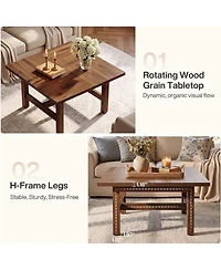 Tribesigns Mid-Century Wood Coffee Table for Living Room, Home Office, Small Apartment, Saving Space