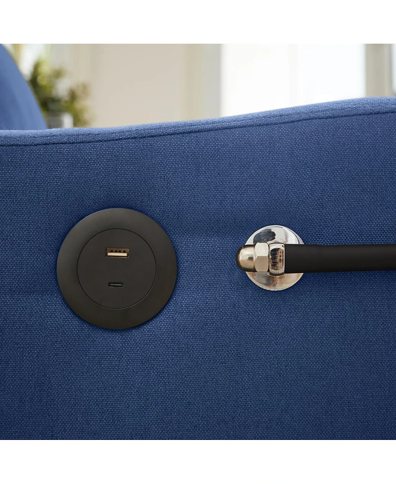 Streamdale Furniture 3-in-1 Sleeper Sofa Chair Bed with Usb and Adjustable Backrest