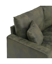 Streamdale Furniture Foil 2-Seater Sofa with Two Throw Pillows