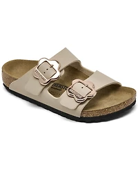 Birkenstock Big Girls' Arizona Birko-Flor Flower Buckle Sandals from Finish Line