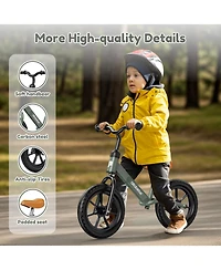Allobebe Toddler Balance Bike with Adjustable Seat, Flashing Wheel, Indoor/Outdoor, Ages 2-5