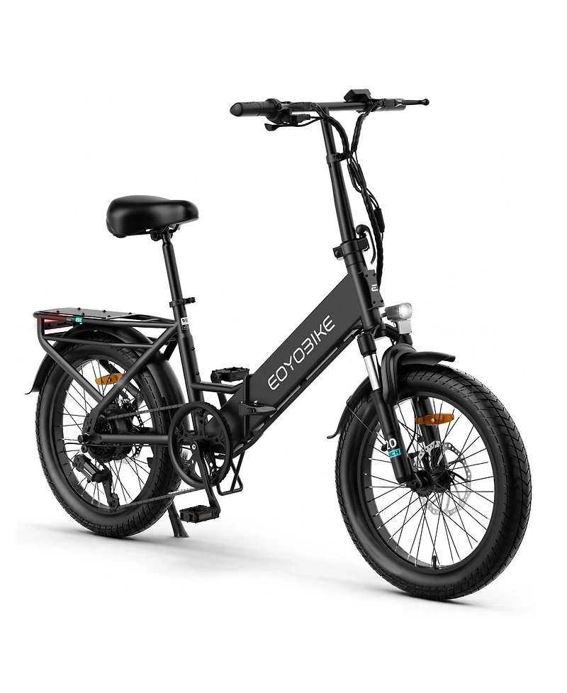 Mooncool Adults Foldable Electric Bike 20" x 3.0" Fat Tires, 7-Speed Commuter E Bike, 1200W Peak Motor Ebike