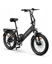 Mooncool Adults Foldable Electric Bike 20" x 3.0" Fat Tires, 7-Speed Commuter E Bike, 1200W Peak Motor Ebike