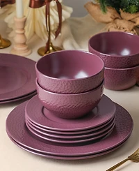 Stone Lain Topaz 12-Piece Dinnerware Set, Service for 4