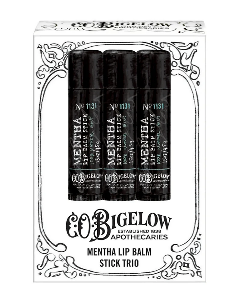 C.o. Bigelow Mentha Lip Balm Stick Trio