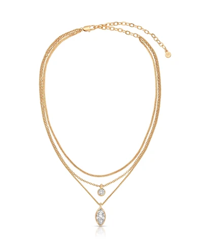 Ettika Triple Drop Layered Necklace