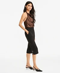 Bar Iii Women's Mid-Rise Side-Slit Capris, Macy's Exclusive