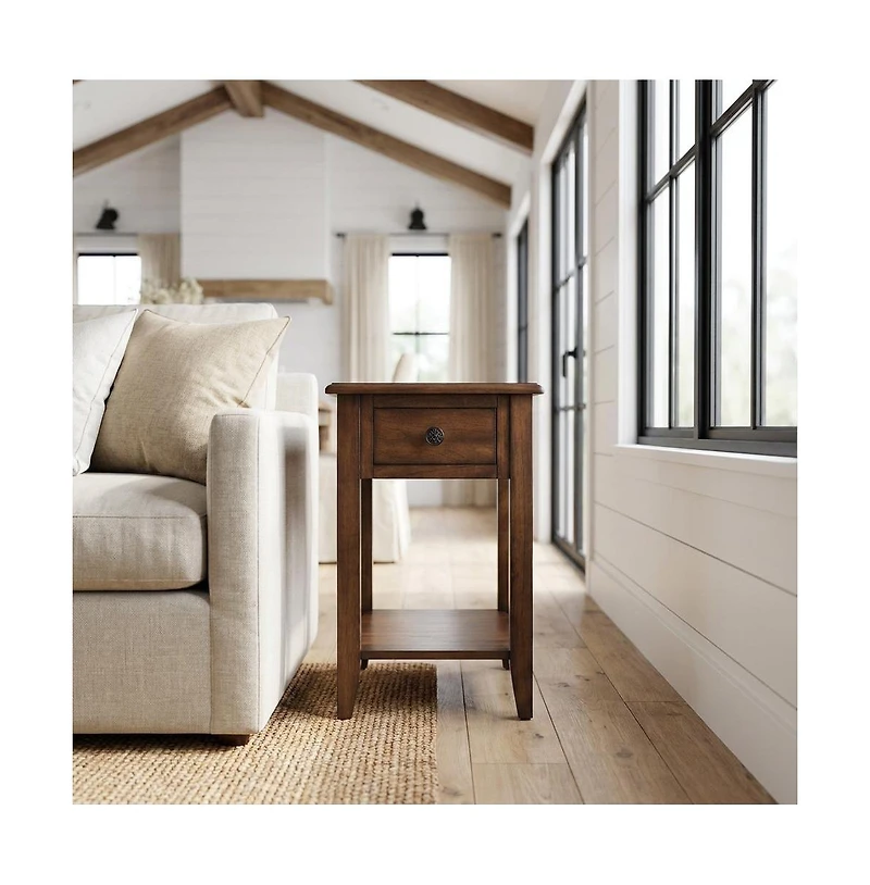 Medium Brown Chairside Table