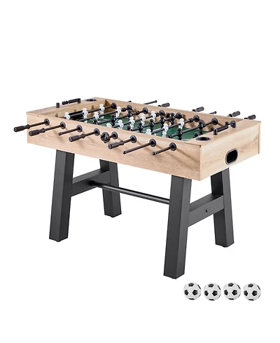 Sugift 55 Inch Standard Size Foosball Soccer Table with Cross Leg Frame Score Keeper and 2 Cup Holders