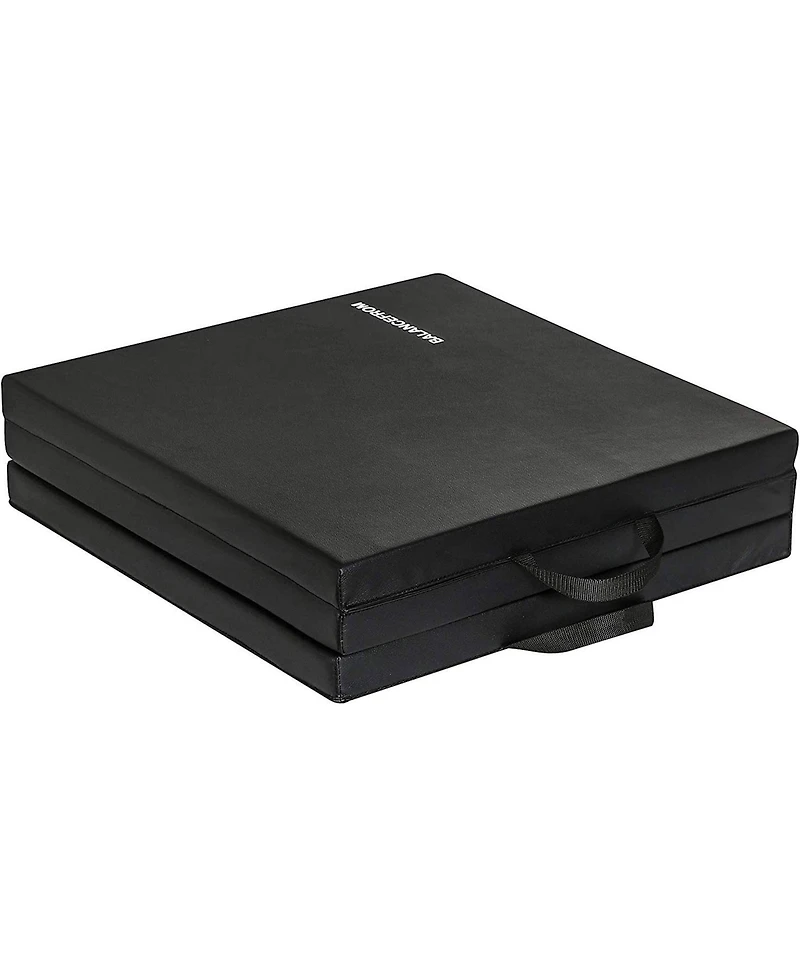 BalanceFrom Fitness GoGym 6x2ft Folding 3 Panel Exercise Mat, Black (2 Pack)