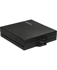 BalanceFrom Fitness GoGym 6x2ft Folding 3 Panel Exercise Mat, Black (2 Pack)