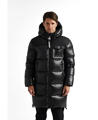 JACK1T Men's Long Quilted Puffer Coat