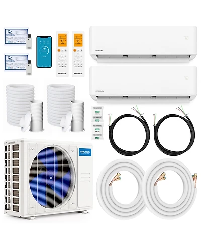 Mrcool Diy 5th Gen 18K Btu Multi-Zone Ductless Mini Split Air Conditioner, White