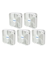 Hurricane 20" Classic Series Floor Box Fan with 3 Speed Settings, 5 Pack, White