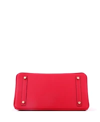 Pre-Owned Hermes Birkin 30 Handbag Red Epsom with Gold Hardware