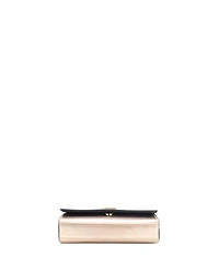 Pre-Owned Saint Laurent Small Classic Monogram Crossbody Bag Metallic Leather