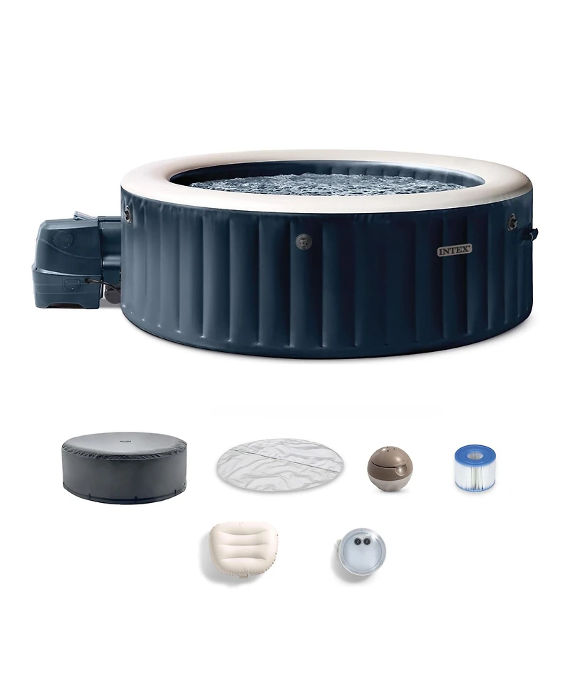 Intex PureSpa Plus Bubble Massage Spa Set with Energy Efficient Cover, 85" x 28"