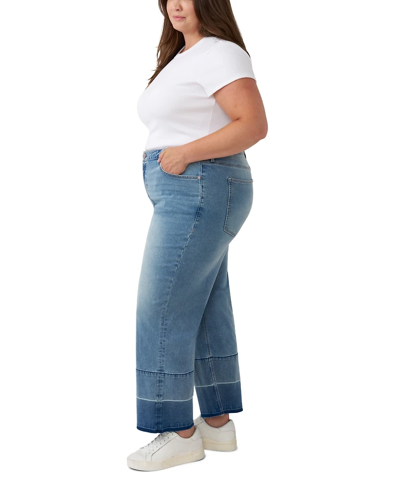 Seven7 Plus High-Rise Wide-Leg Jeans