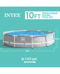 Intex 10' x 30" Above Ground Swimming Pool w/ 330 Gph Filter Pump and Pool Ladder