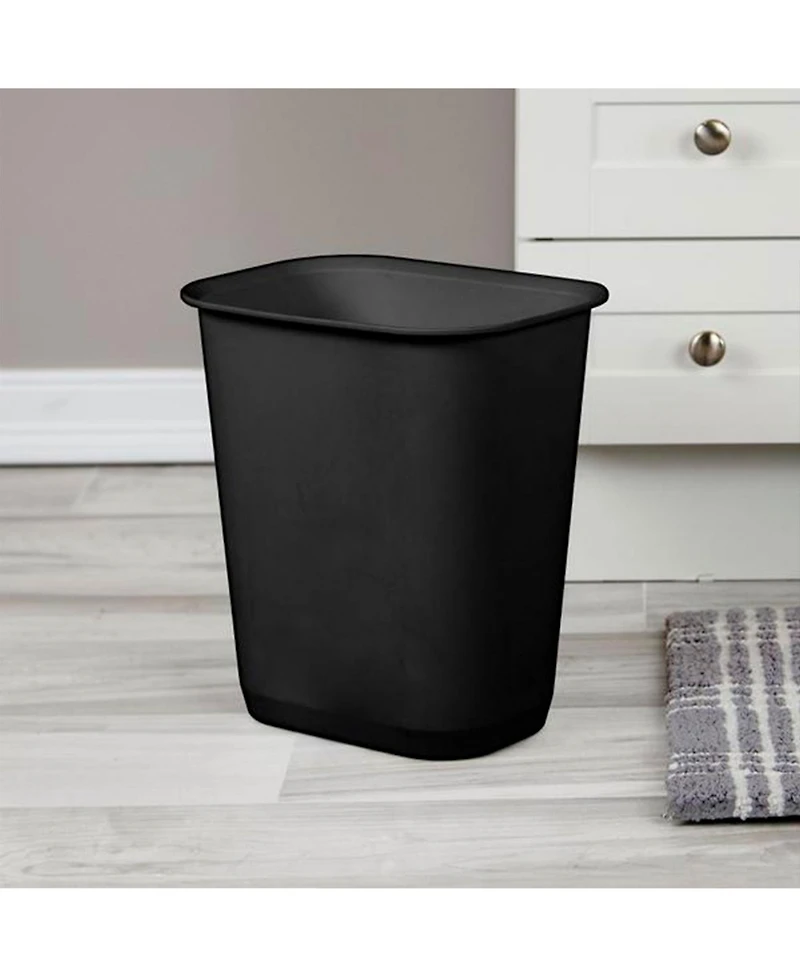 Sterilite 3 Gallon Rectangular Wastebasket Small Home Trash Bin, Pack