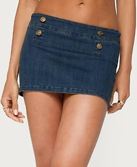 Edikted Women's Taliyah Stretchy Denim Mini Skort