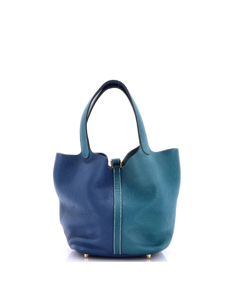 Pre-Owned HERMES Mm Picotin Lock Bag Bicolor Clemence