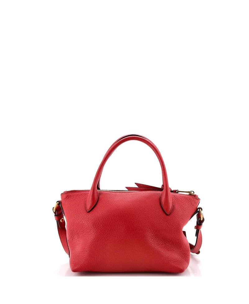 Pre-Owned Prada Mini Dual Strap Zip Tote Vitello Daino