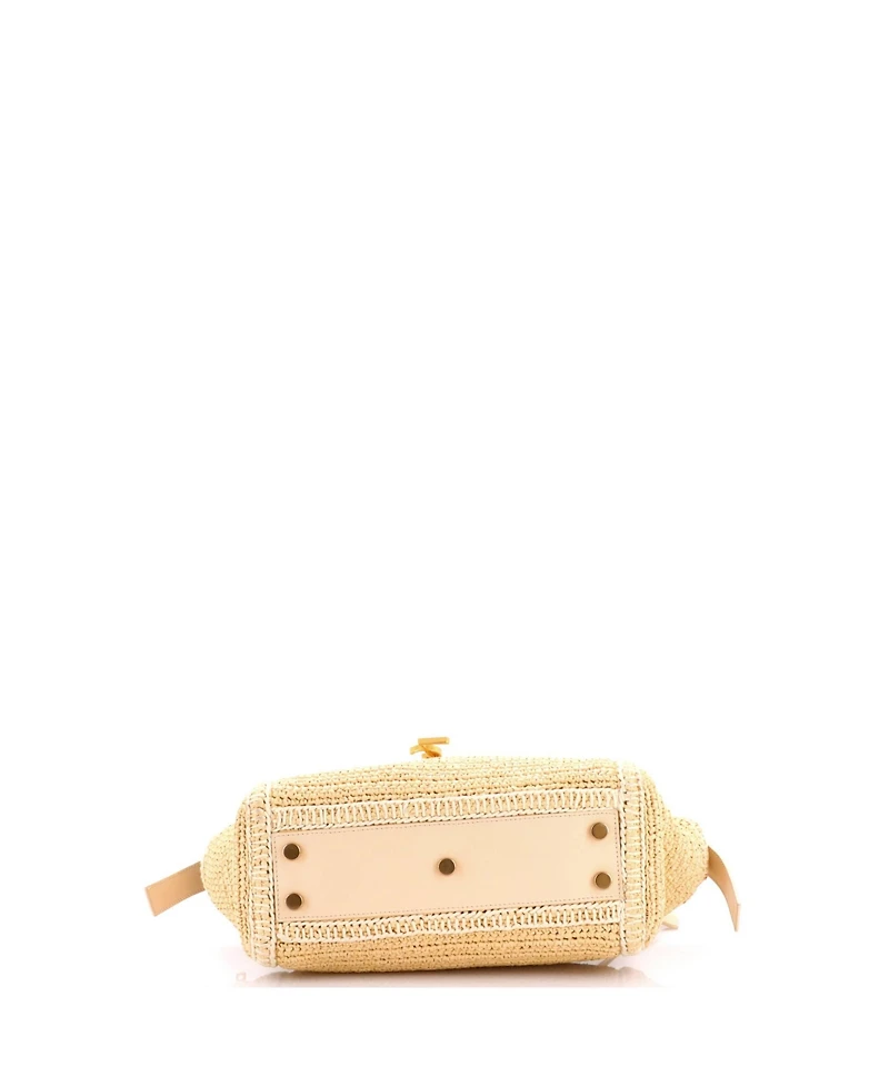 Pre-Owned Saint Laurent Baby Monogram Cabas Downtown Straw