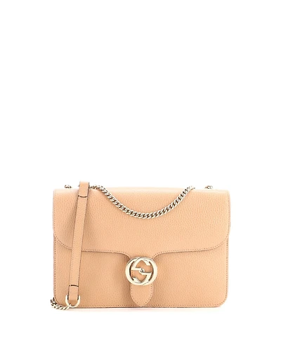 Pre-Owned Gucci Medium Interlocking Shoulder Bag Leather