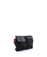 Pre-Owned Gucci Small Vintage Double Belt Bag Gg Canvas with Leather