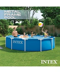 Intex 28210EP 12Ft X 30In Metal Frame Above Ground Swimming Pool, Pool Only