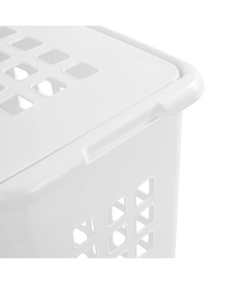 Sterilite Rectangular LiftTop Plastic Laundry Hamper Basket Bin w/ Lid (16 Pack)