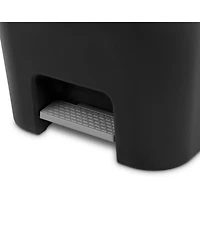 Sterilite 11.9 Gal Rectangle Step On Trash Kitchen Wastebasket, Black (16 Pack)