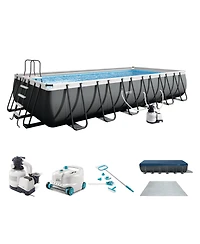 Intex Ultra Xtr Frame Swimming Pool and Pump, Robot Vacuum w/Pool Maintenance Kit