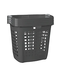 Sterilite Ultra Easy Carry Laundry Basket, 2.1 Bushel with Handles, Grey, 4 Pack