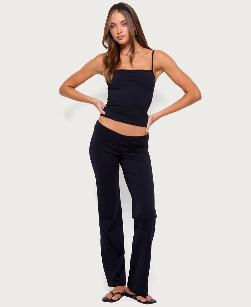 Edikted Women's Anika Scooped Straight Leg Pants