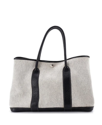 Pre-Owned HERMES Garden Party Tote Toile and Leather