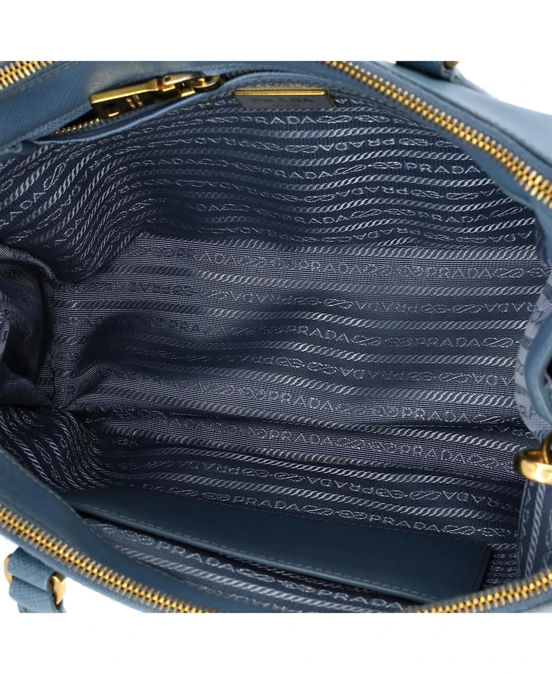 Pre-Owned Prada Galleria Double Zip Tote Saffiano Leather