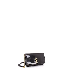 Pre-Owned Saint Laurent Classic Monogram Phone Holder Shoulder Bag Patent