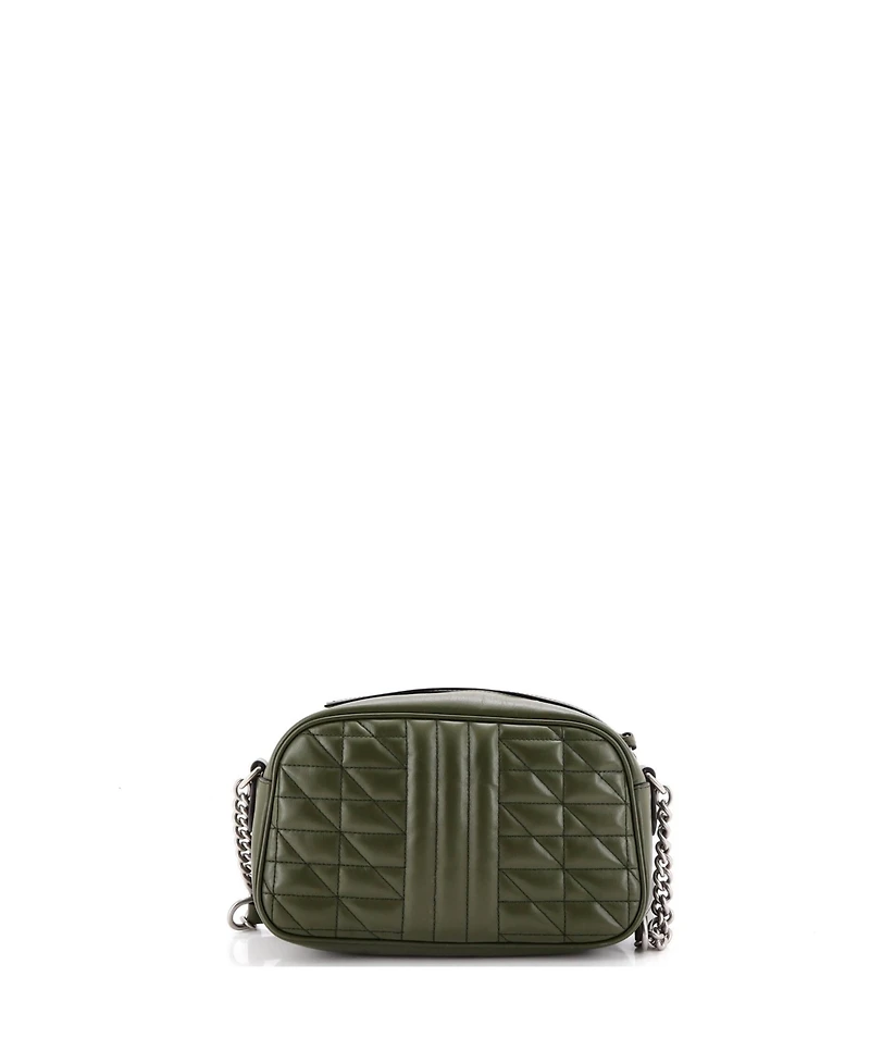 Pre-Owned Gucci Small Gg Marmont Shoulder Bag Mixed Matelasse Leather