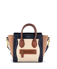 Pre-Owned Celine Nano Tricolor Luggage Bag Leather