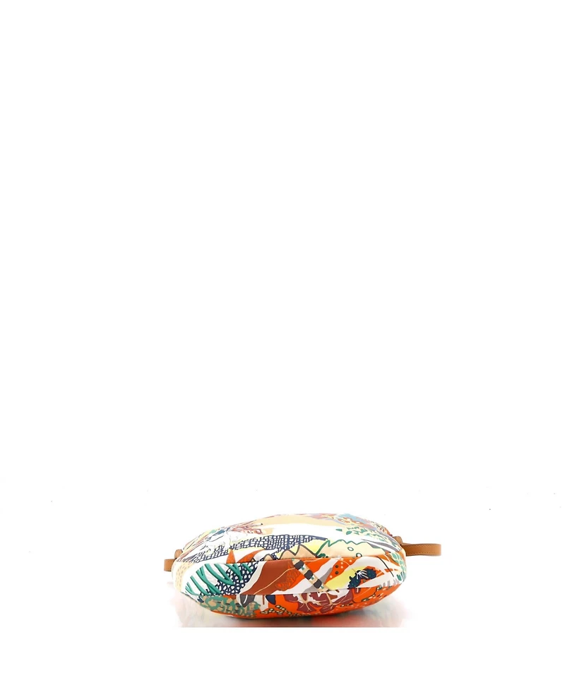 Pre-Owned Hermes Sursoie To Go Pouch Printed Silk and Leather
