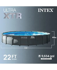 Intex 22' x 48" Ultra Xtr Round Frame Above Ground Swimming Pool Set with Pump