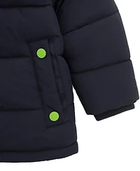 Rokka&Rolla Toddler Boys Ethan Borg Lined Hooded Puffer Jacket 2T-5T