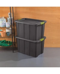 Sterilite Tuff1 Latching 30 Gallon Storage Tote Container with Lid (12 Pack)