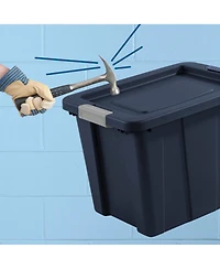 Sterilite 18 Gal Latching Tuff1 Stackable Storage Tote w/ Latching Lid, 12 Pack