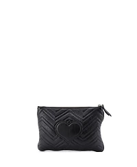 Pre-Owned Gucci Small Gg Marmont Clutch Matelasse Leather