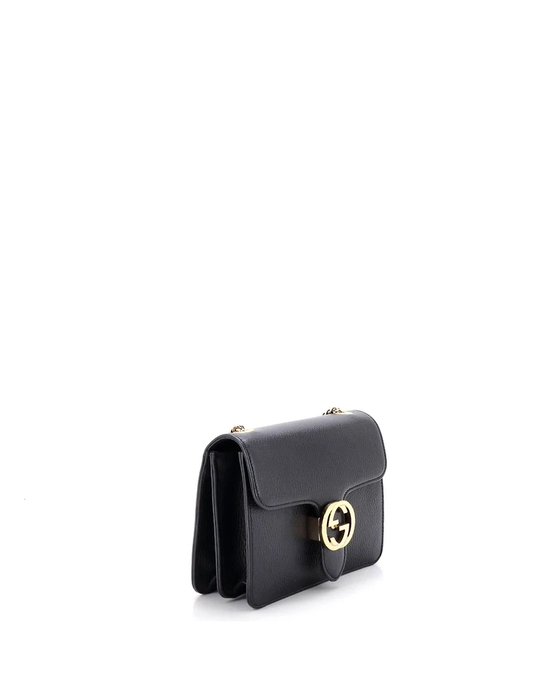 Pre-Owned Gucci Small Interlocking Shoulder Bag Leather