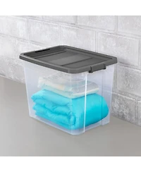 Sterilite 108 Qt Clear Stacker Storage Container Tote w/ Latching Lid, 16 Pack